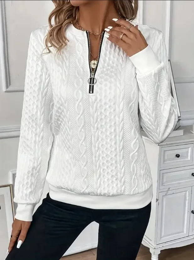 Erika™ - Maglione a V con Cerniera