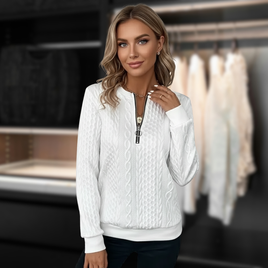 Erika™ - Maglione a V con Cerniera